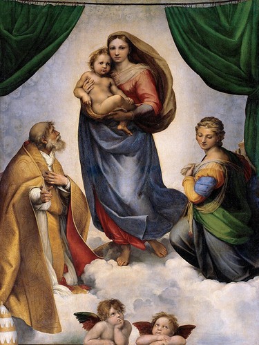 Madonna sistina sanzio - madonna, r.