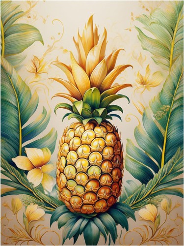 Piastrella murale ananas - piastrella,