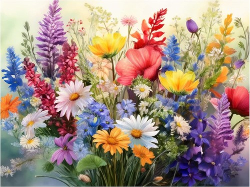Piastrella murale fiori