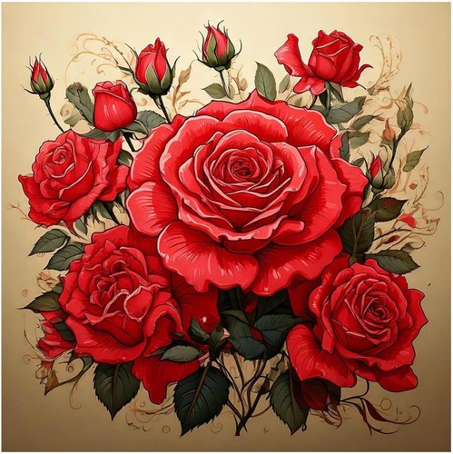 Piastrella murale fiori rose - fiori,