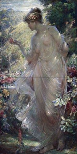 Fiori farfalla ragazza nuda - , r