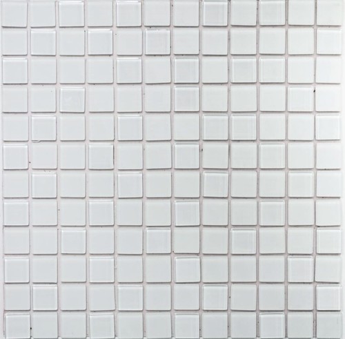 Mosaico vetro bianco opaco - in,
